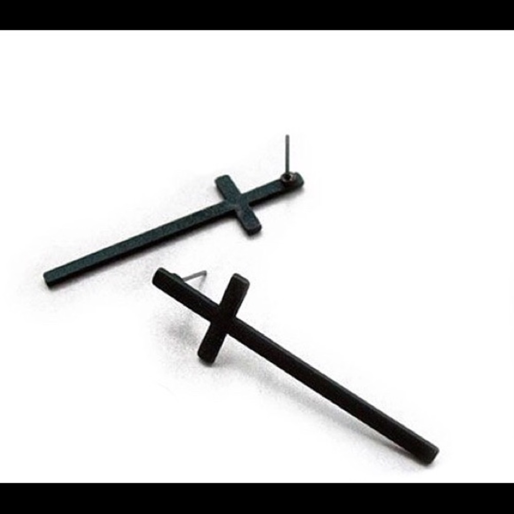 Punk cross earring,,